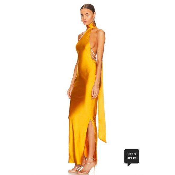 Khanums x REVOLVE Kara Pearl Trim Maxi Dress Yellow - Picture 3 of 7
